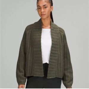 Lululemon Women’s Twin Rib Chunky Knit Olive Sweater